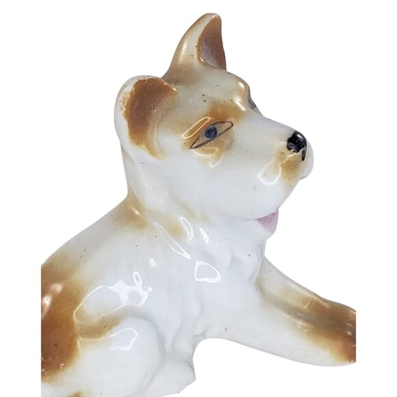 Vintage Japanese Porcelain Terrier Dog Figurine Small Collectible Suffolk - Picture 6 of 8
